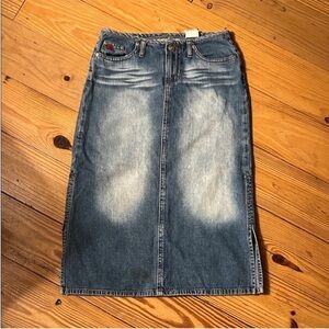 Vintage Paris, blue pencil, jean skirt